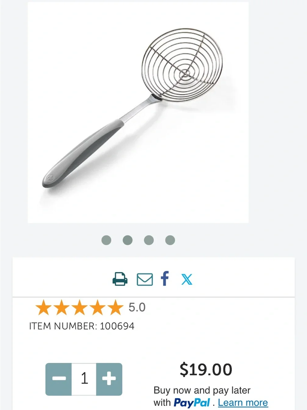 Pampered Chef Spider Strainer #100694 – Like New